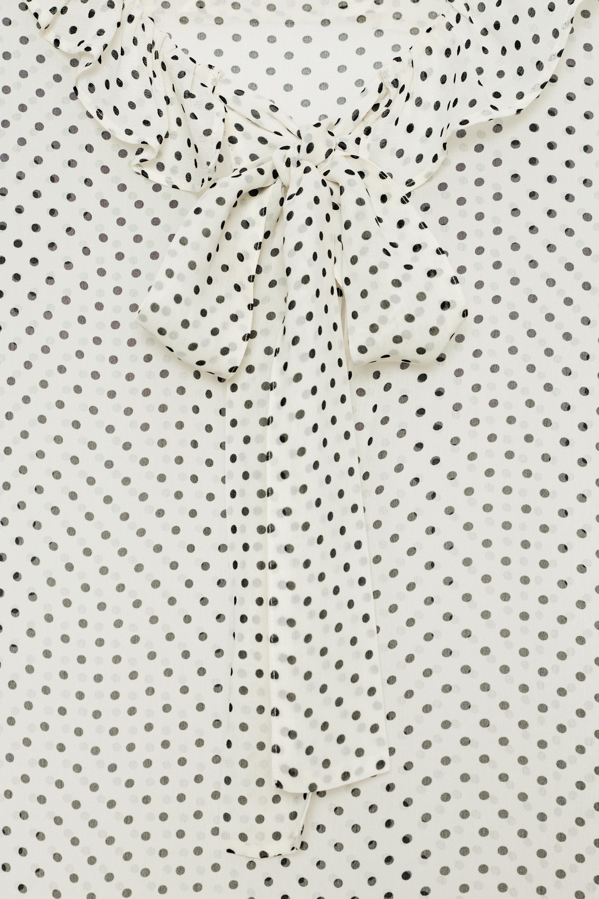 BLOUSE À NŒUDS ET POIS ZW COLLECTION